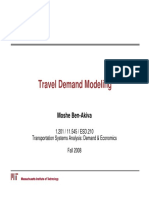 MIT1 - 201JF08 - Lec05 (Travel Demand Modeling) PDF