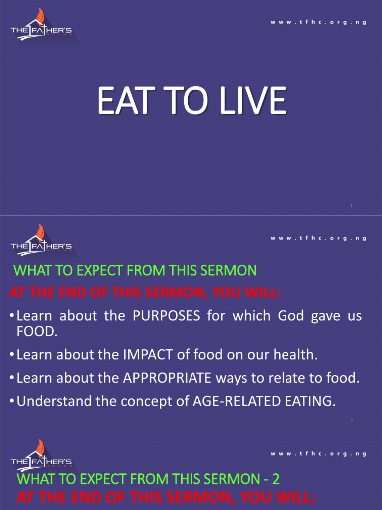 EAT TO LIVE RECIPES PDF visual data 7