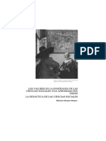 Dialnet LosValoresEnLaEnsenanzaDeLasCienciasSociales 2559565 PDF