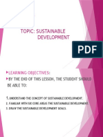 Learning Objectives: Topic: Sustainable Development