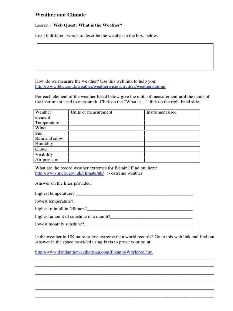 Understanding Weather and Climate | PDF | Weather | Rain