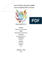 Cuestionario de Sesión 10 - Metodología de La Programación