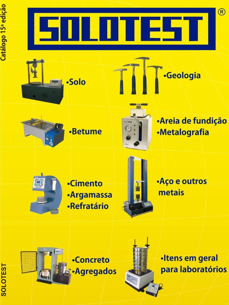 SOLOTEST Catalogo Inteiro | PDF | Umidade | Solo