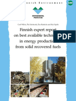 Finnish Expert Report on Best Available Techniques for Energy Production from Solid Recovered Fuels