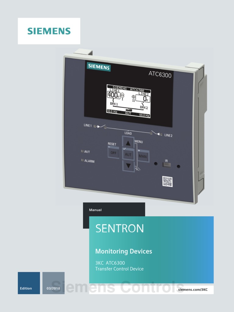 SIEM 3KC9000-8TL40 Netzumschaltsteuergerät 3KC ATC6300