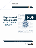 Canada Customs Tariff T2018-3 PDF