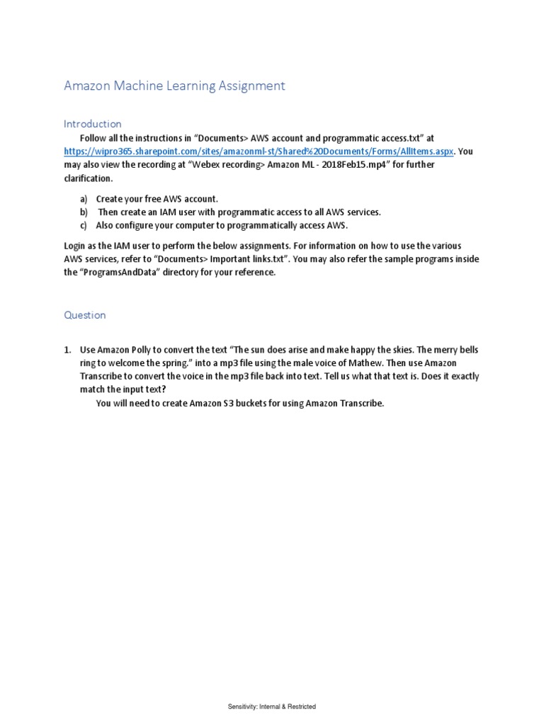 Amazon ML Data Associate Assignment Guide | PDF