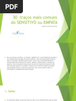 30 traços mais comuns do SENSITIVO ou EMPATA 