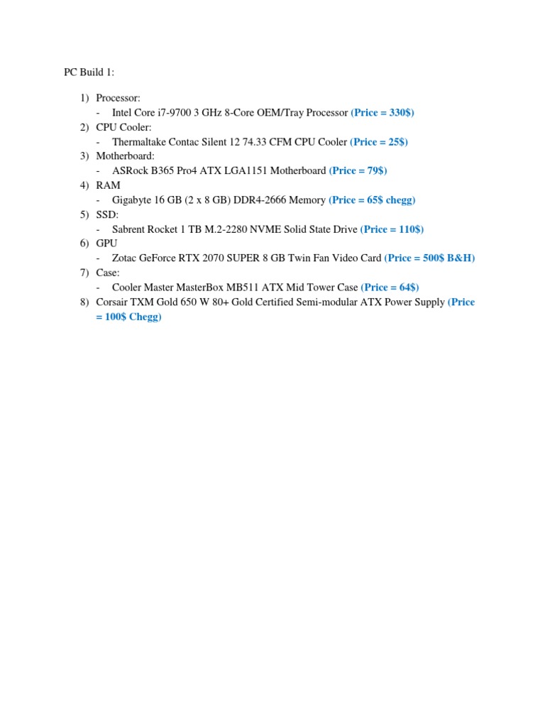 PC Build | PDF