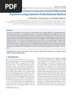 Error Analysis of Heat Conduction Partial Differential Equations Using Galerkin's Finite Element Method