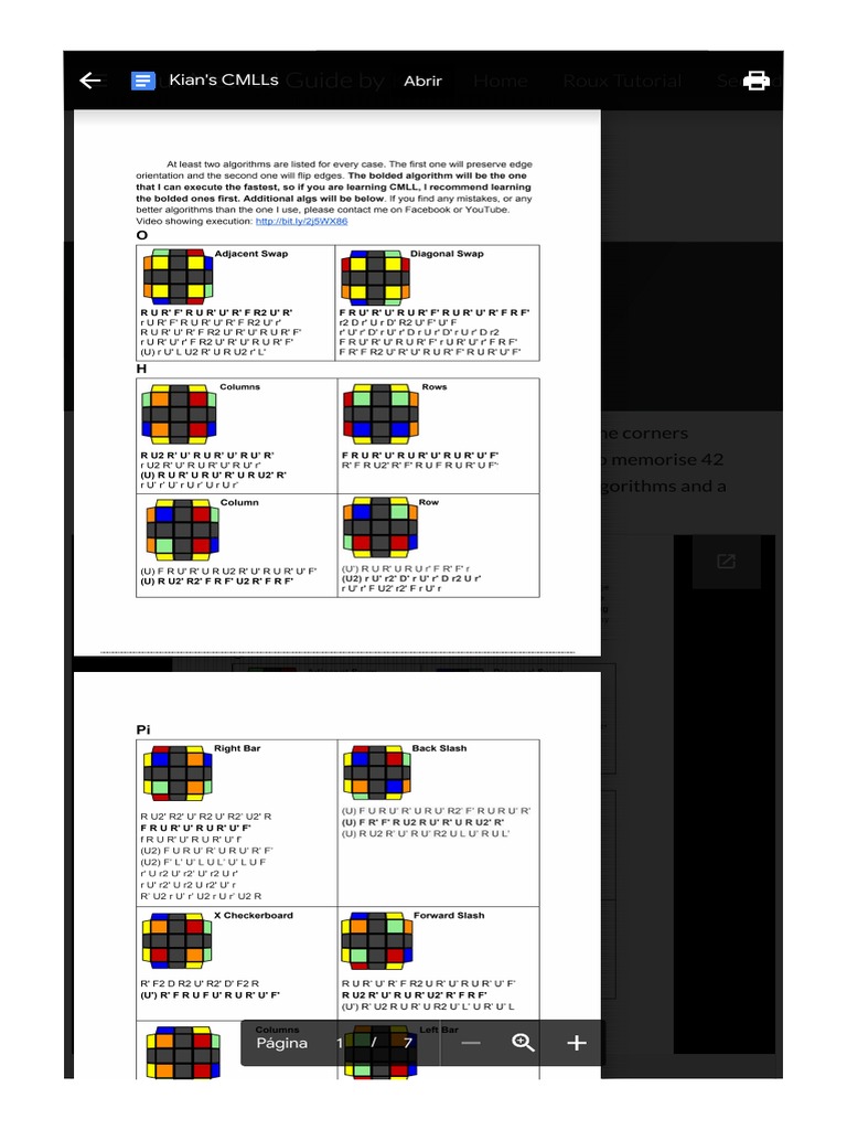 CMLL Algorithms for Roux Method | PDF | Computers | Technology ...