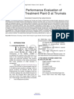 Design Performance Evaluation of Wastewater Treatment Plant D at Tirumala