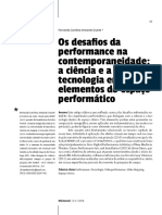 Os desafios da performance na contemporaneidade 