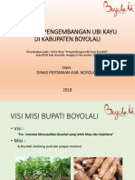 Strategi Pengembangan Ubi Kayu Di Kabupaten Boyolali Tahun 2018
