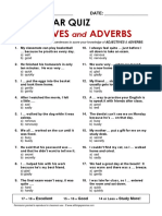 Adjectives and Adverbs Quiz