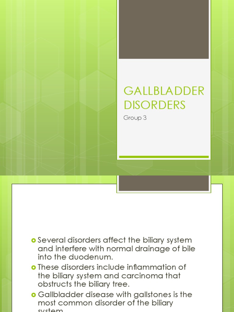 Gallbladder Disorders and Management Guide | PDF | Gallbladder | Bile