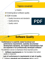 Topics Covered: What Quality Means Knowing About Software Quality SQM Includes