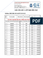 Bang Gia Cua Gio 2 Lop Nan Bau Duc HADRA