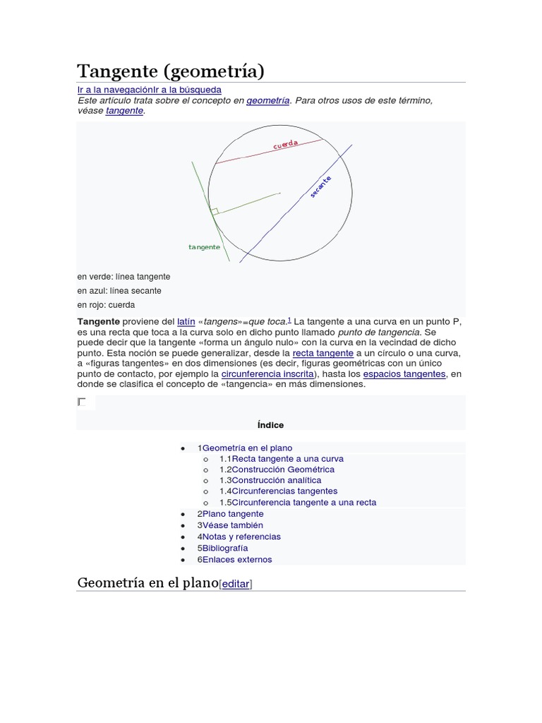 Tangente | PDF | Tangente | Circulo