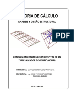 Memoria Estructural Cubierta