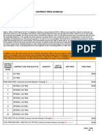 Contract Price Schedule: Solicitation Number: Park - Pmis: Developed Area: Project Title