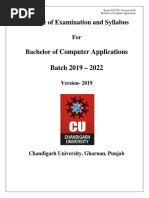 Scheme of Examination and Syllabus: Computer Applications Batch 2019 - 2022