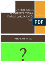 8 Gestur Yang Sebaiknya Tidak Kamu Lakukan Di Asia