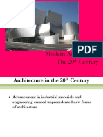 Modern Architecture: The 20 Century