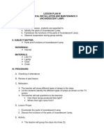 Lesson Plan in Electrical Installation and Maintenance 9 (Incandescent Lamp)