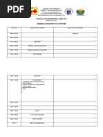 General Program of Activities: Senior Scout Institutional Camp 2019