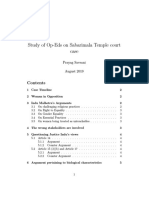 Study of Op-Eds On Sabarimala Temple Court Case: Prayag Savsani August 2019