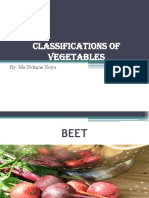 Classifications of Vegetables