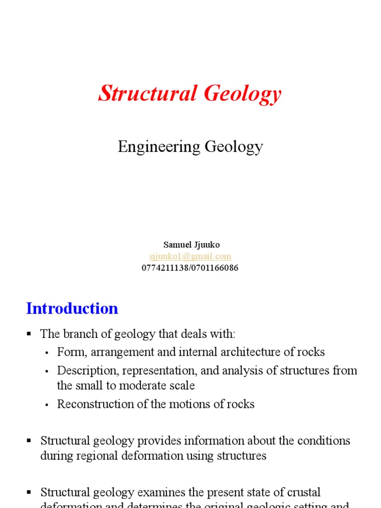 Structural Geology Notes Revised PDF Fault (Geology