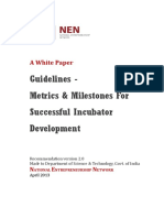 A White Paper - Metrics Milestones For Incubators - Wadhwani PDF