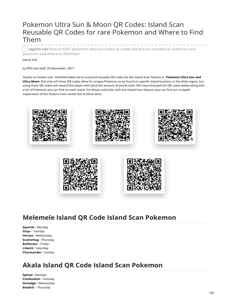 Ultra Sun Amp Moon QR Codes Island Scan Reusable QR