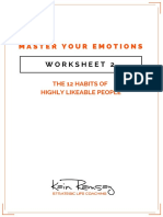 4 Master Your Emotions Worksheet 2 The 12 Habits of Highly Likeable People