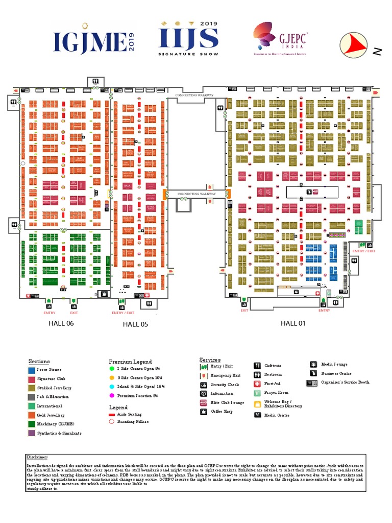 IIJS 2025 Stall Layout and Map | PDF | Jewellery | Visual Arts Theory