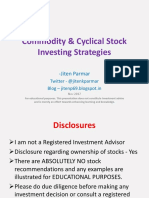 Commodity & Cyclical Stock Investing Strategies: - Jiten Parmar