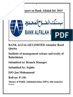 Internship Report On Bank Alfalah Ltd. 2