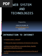 Web System AND Technologies: Prepared By: Cerilo B. Rubin, Jr. 09307307627