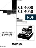 Casio CE-4000 and CE-4050 operators programming manual