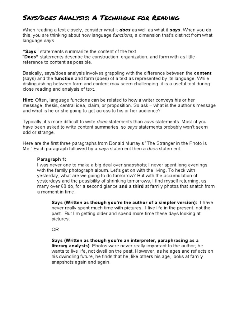 Says/Does Analysis for Text Interpretation | PDF | Proposition | Cognition