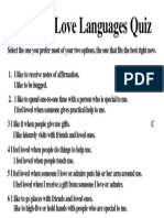 The Five Love Languages Quiz