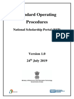 Standard Operating Procedures: National Scholarship Portal (NSP)