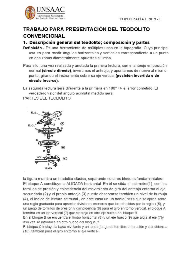 Teodolito | PDF | Observación científica | Herramientas