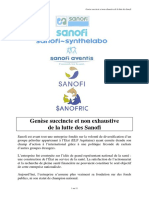 Genèse Succincte Et Non Exhaustive de La Lutte Des Sanofis Edition 2014