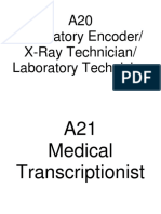 A20 Laboratory Encoder/ X-Ray Technician/ Laboratory Technician