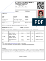 MDU Physics Admission Form