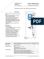 Monitor For Continuous Measurement of PH or Redox (ORP) in High Purity Water, Steam and Condensate