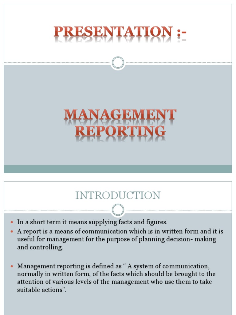 Effective Management Reporting Guide | PDF | Financial Statement ...